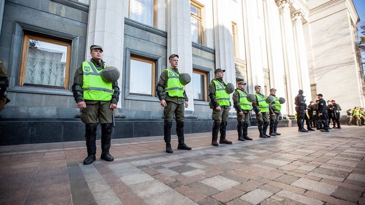 Оцепление под Радой сегодня, 22 октября. Фото - МВД