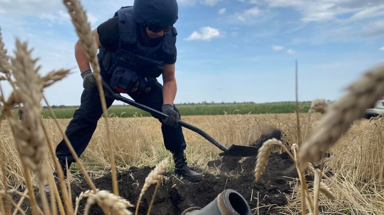 В Донецкой области разминируют территории от боеприпасов РФ. Фото ГСЧС