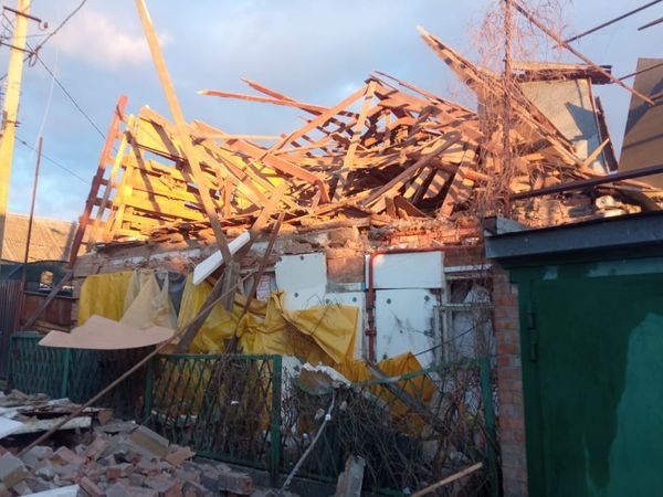 Разрушения в Никополе