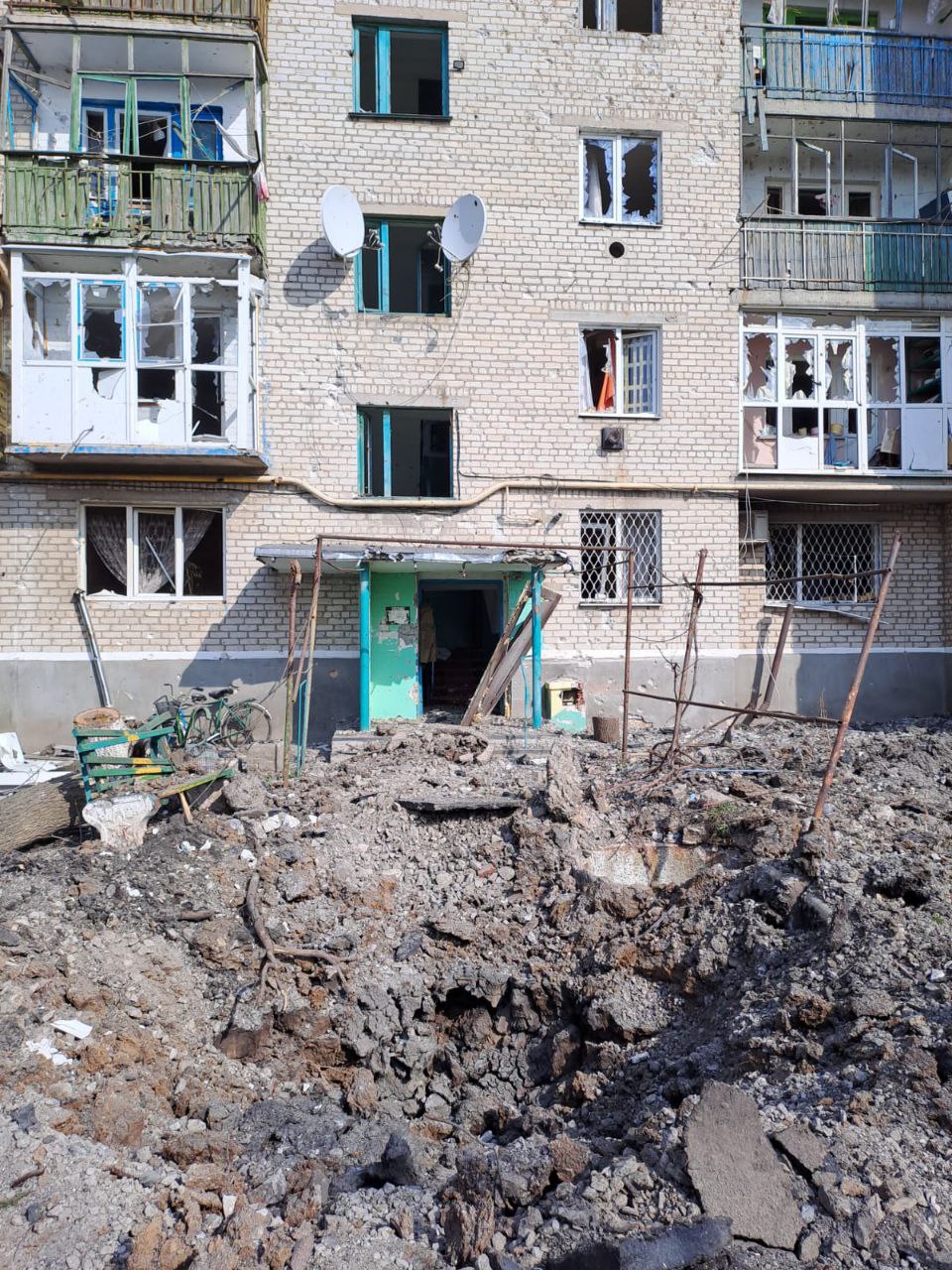 Последствия удара по Краматорску. Фото: t.me/pavlokyrylenko_donoda