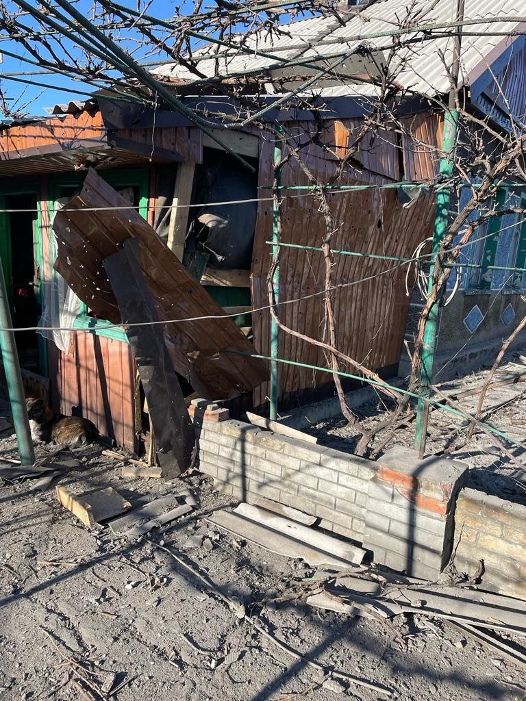 последствия обстрела Донецкой области