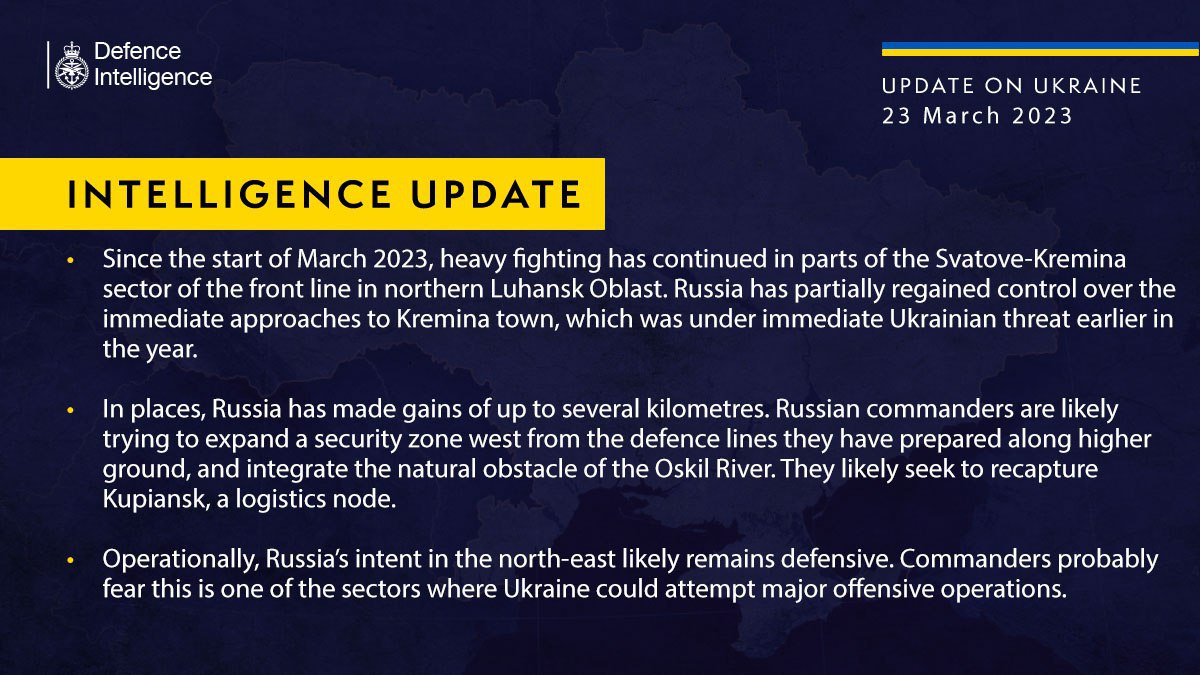 Разведка Британии сообщила о ситуации в Луганской области
