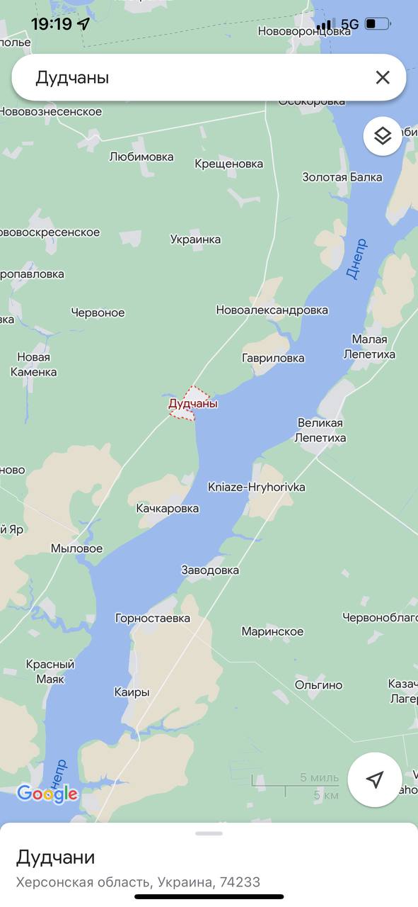 украинские войска вышли к селу Дудчаны в Херсонской области