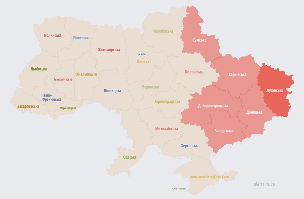 Карта воздушной тревоги