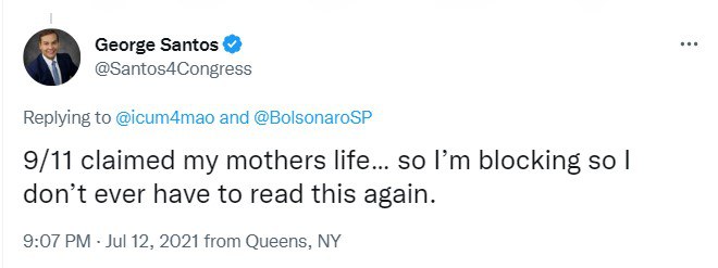 Скриншот из Твиттера Сантоса