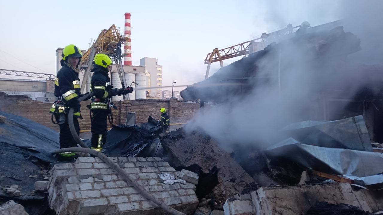 Последствия взрыва газового баллона в Киеве