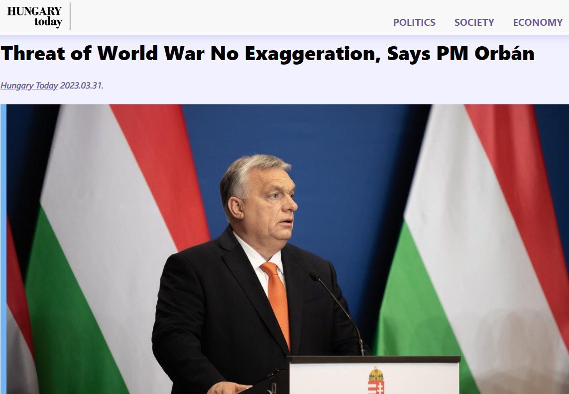 Орбан бачить ризик початку Третьої світової війни