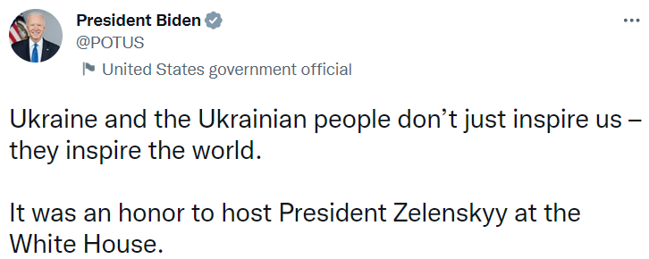 Байден опубликовал видео о визите Зеленского в Вашингтон