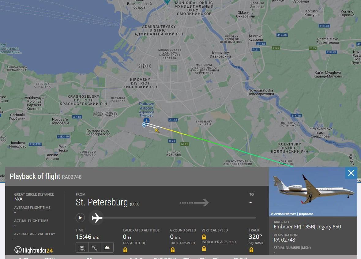 Flightradar самолет Пригожина кружит над Москвой