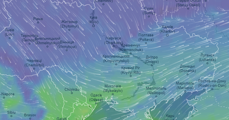 погода в реальном времени, сайт ventusky.com