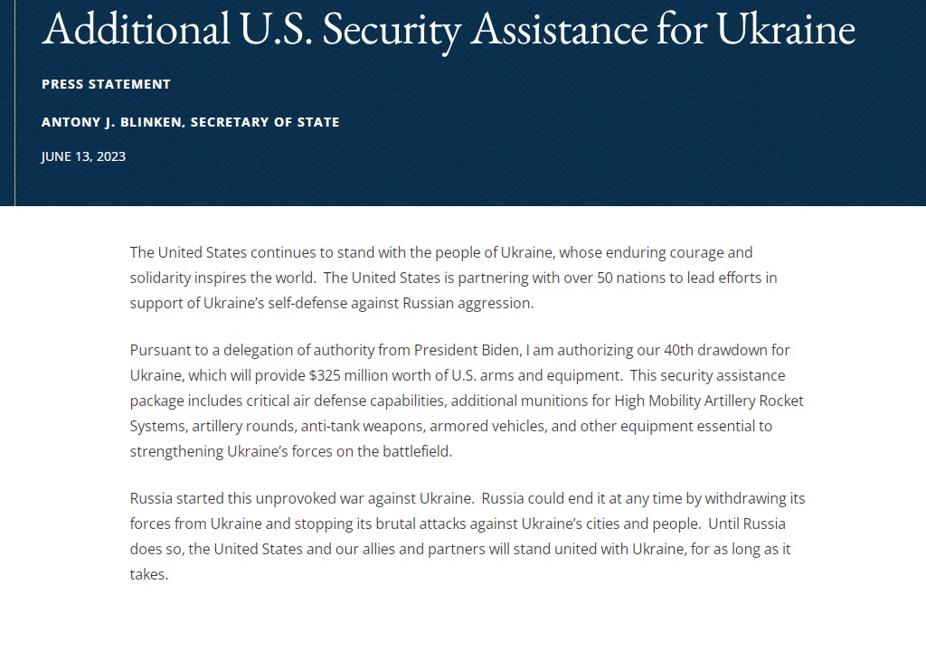 Скриншот с сайта Госдепа