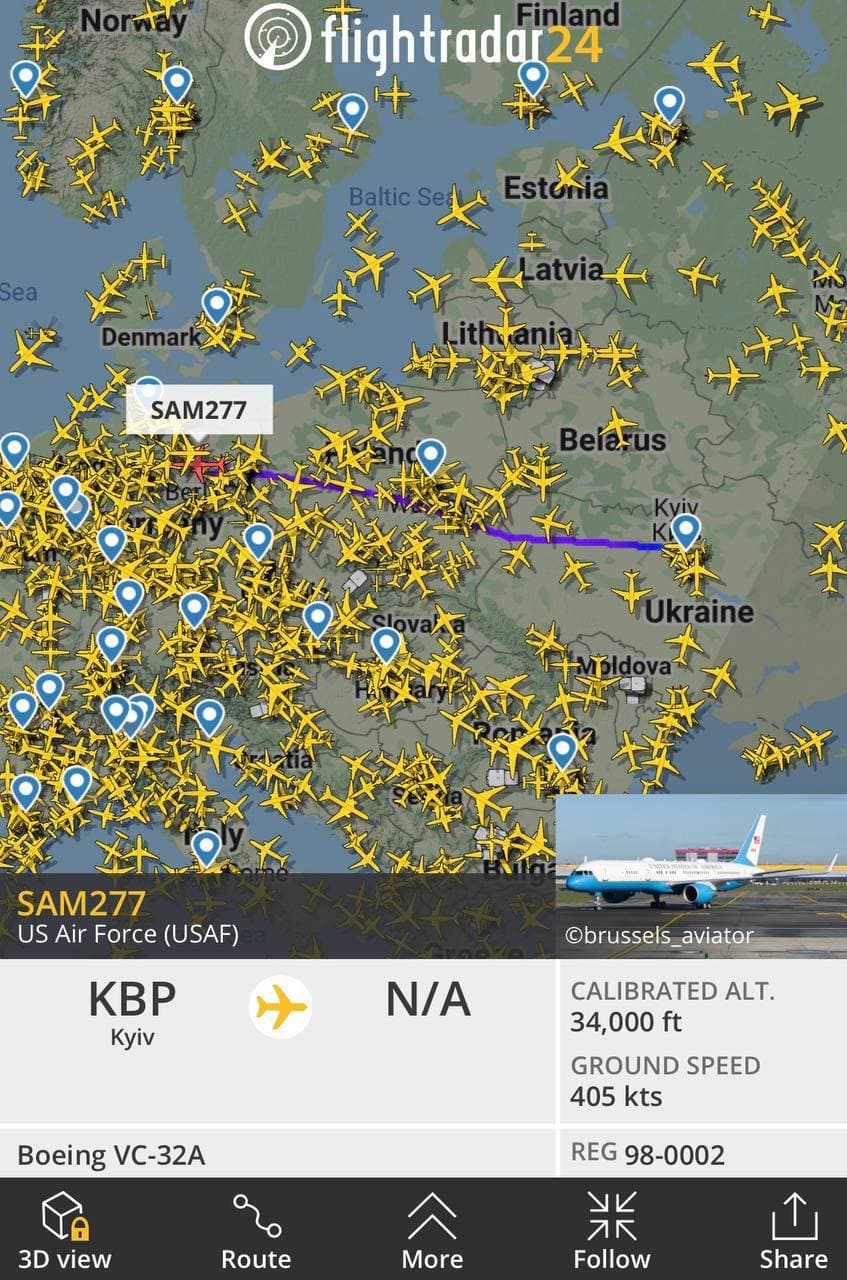 Данные сайта Flightradar