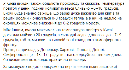 Прогноз погоды в Украине от синоптика Натальи Диденко на выходные - 3 и 4 апреля