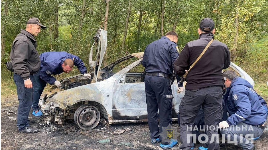 Автомобиль преступников в Черкассах