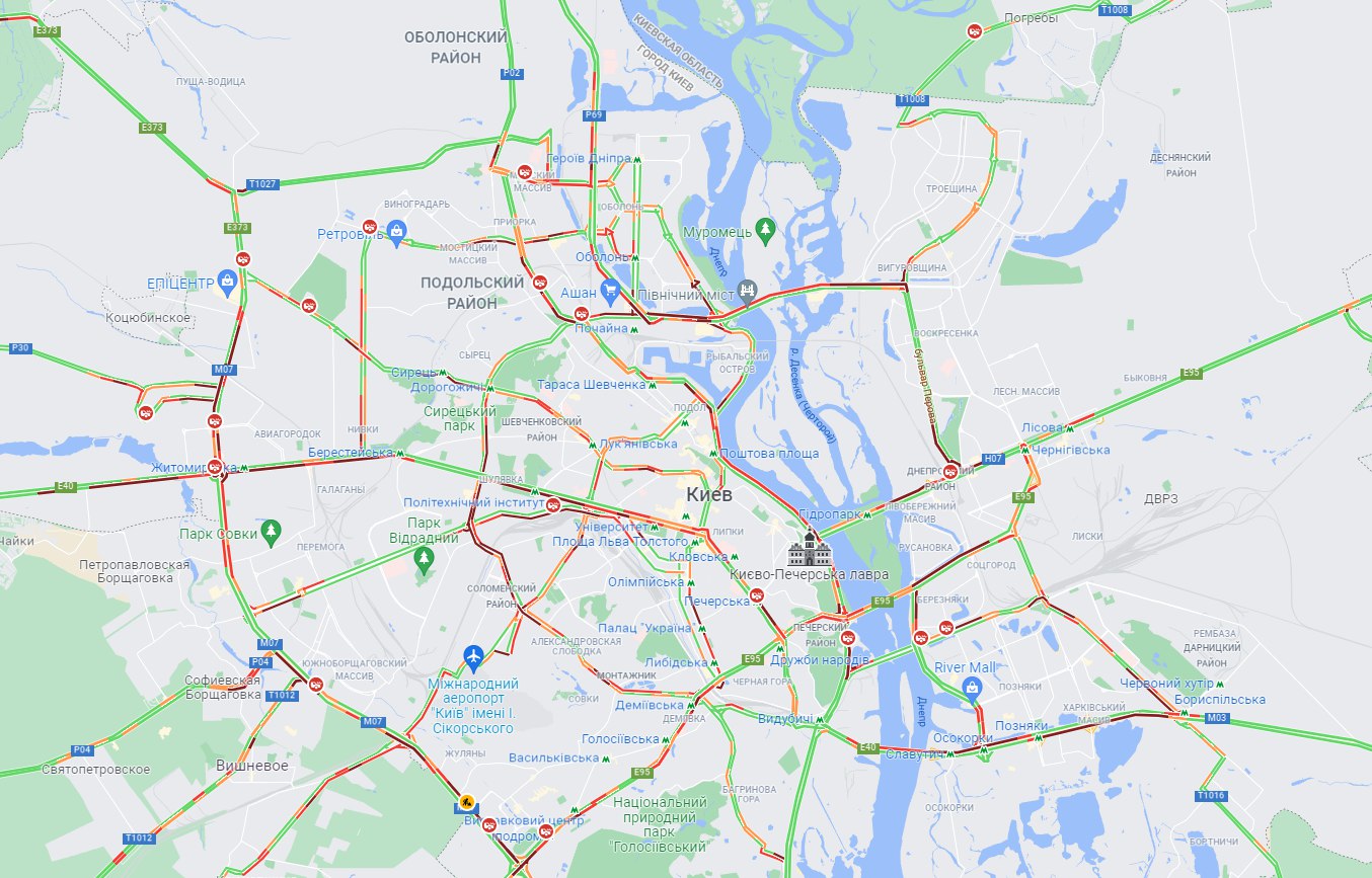 Пробки в Киеве 27 сентября