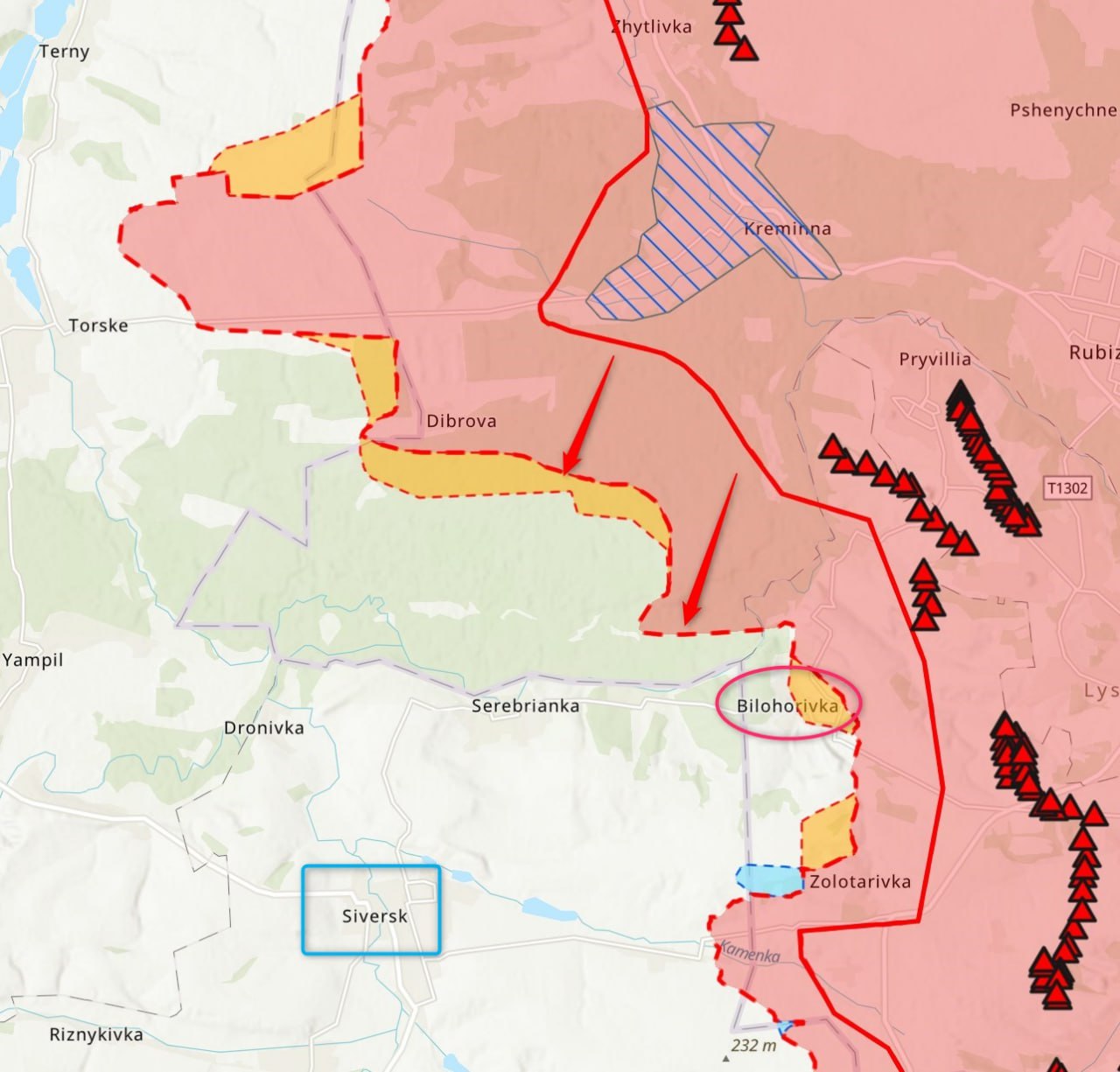 Росіяни атакують на Лиманському напрямі