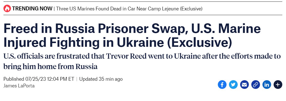 Тревор Рид получил ранение в Украине