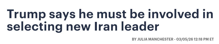 Трамп проти обрання головою Ірану сина вбитого Хаменеї.