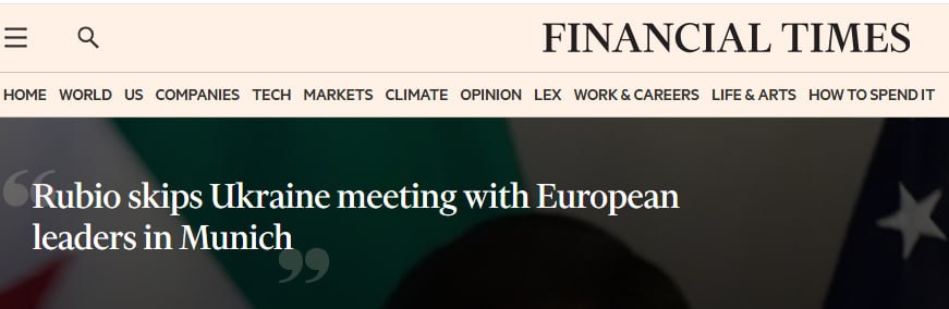 Марко Рубіо скасував зустріч з європейськими лідерами з питань зупинки війни в Україні.