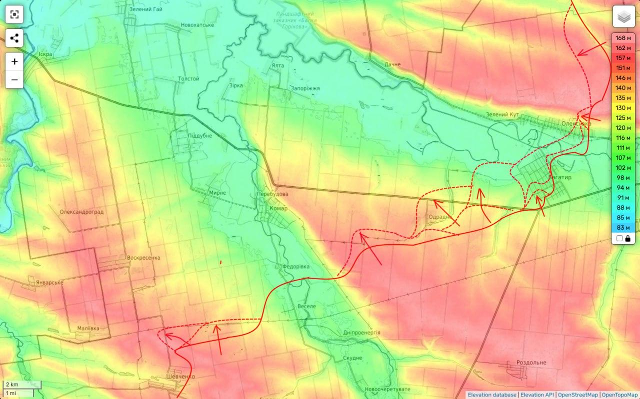 Карта боевых действий (2). Источник - Телеграм