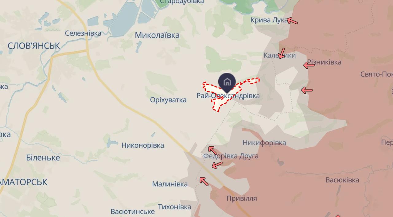 Славянск и Краматорск. Карта боевых действий. Источник &ndash; DeepState