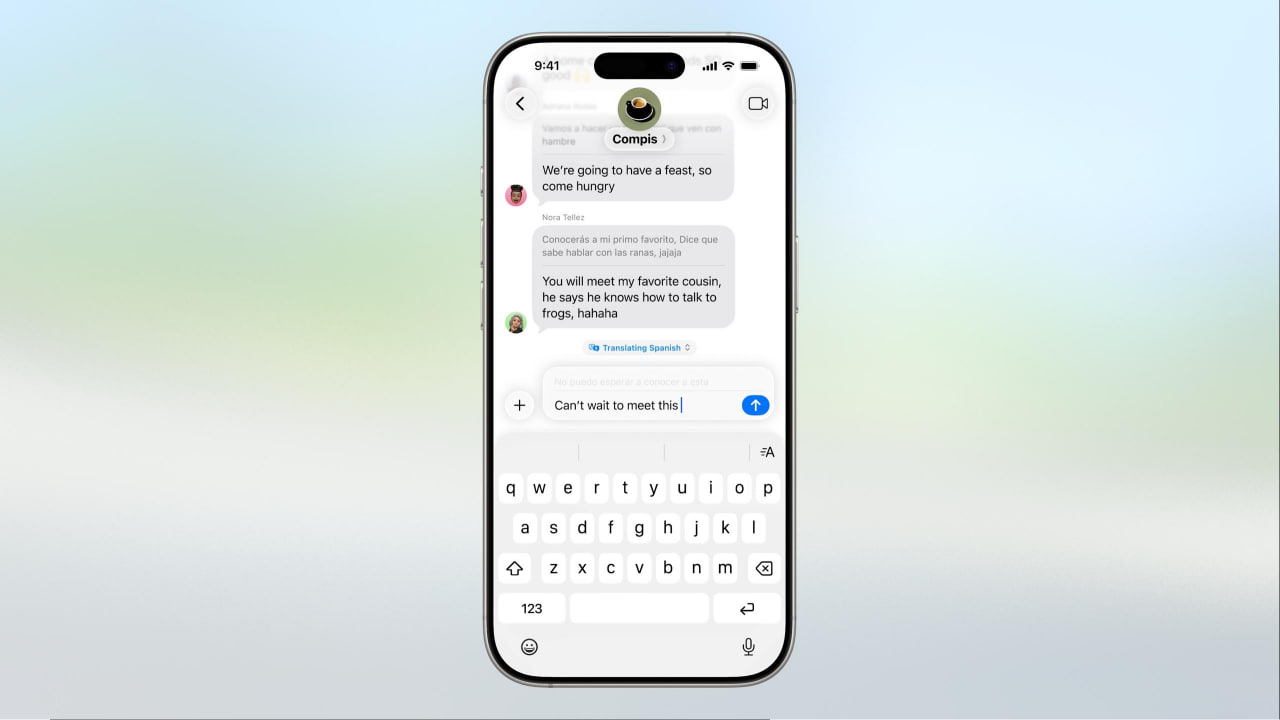 Пример интерфейса перевода сообщений (3). Источник - apple.com