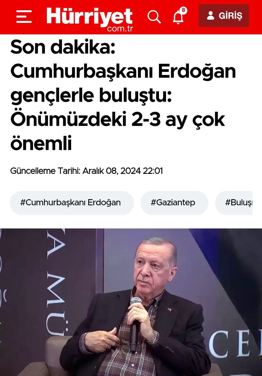 Снимок заголовка на нürriyet.com.tr