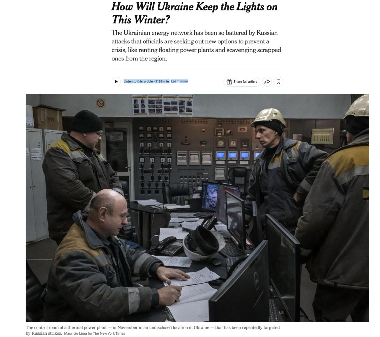 Заголовок на nytimes.com