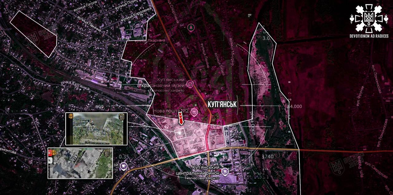 Купянск. Карта боевых действий. Источник – Телеграм