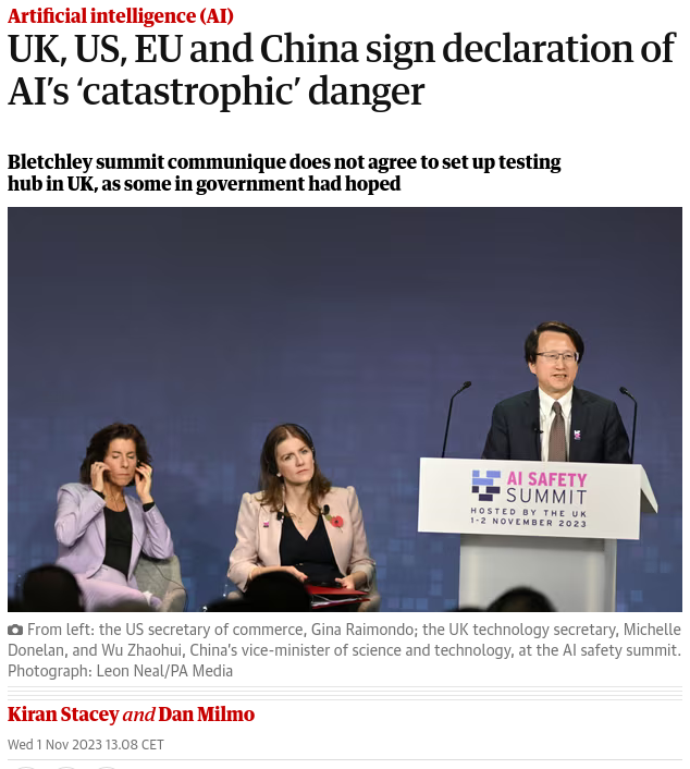 Снимок заголовка в The Guardian