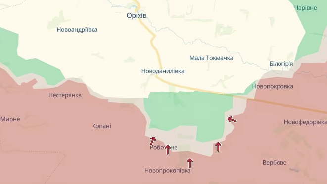 Карта боевых действий. Источник - Deep State