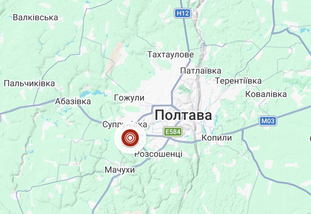 Полтава. Карта сейсмической активности. Источник - gcsk.gov.ua